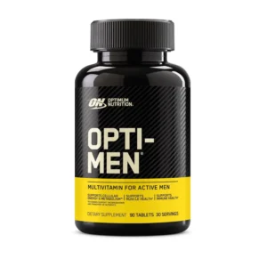 Optimum Nutrition Opti-Men multivitamin provides essential vitamins and minerals, including Vitamin C, D, and Zinc, to support the immune system and overall health for active men.