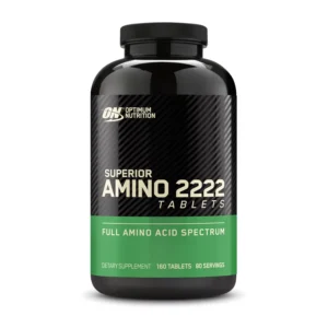 Optimum Nutrition Amino 2222 tablets provide over 2 grams of total aminos, including 18 types of amino acids, L-carnitine, and L-ornithine for muscle tissue maintenance.