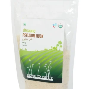 Down to Earth Organic Psyllium Husk is finely ground and beneficial for digestion, weight loss, and heart health.