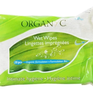 Organyc feminine wipes provide gentle and effective skin cleaning.