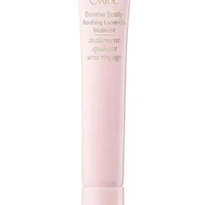 Oribe Serene Scalp Soothing Leave-On Treatment for dry and damaged hair that removes flakes and balances the scalp with cooling mint and calming chamomile.