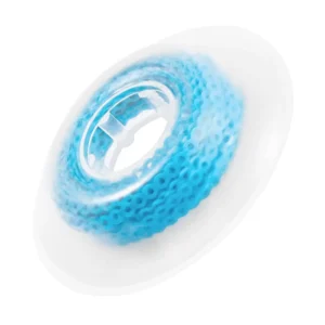 A roll of light blue Annhua orthodontic elastic chain for braces provides continuous elasticity to help with teeth alignment and closing gaps.