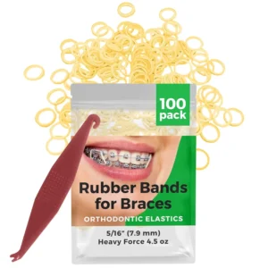 This pack of 5/16 inch orthodontic rubber bands are crafted from premium materials for braces, hair, and dreadlocks, and includes a free elastic placer for easy application.