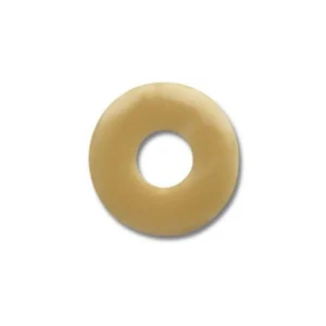 A pack of ten 48mm ostomy barrier rings designed to protect and even out skin around stomas, fistulas, or wounds, offering a skin-friendly tape alternative.