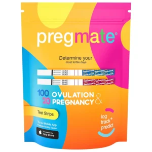 This combo kit contains 100 ovulation test strips to determine your most fertile days and 20 pregnancy test strips with 25 miu/ml sensitivity to help you get pregnant sooner.