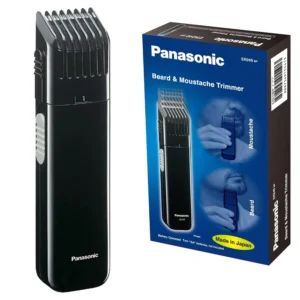The Panasonic beard and mustache trimmer features stainless steel blades, five trim settings, and a slim, ergonomic design for easy grooming.