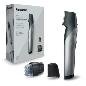 Panasonic ER-GK80-S503 i-Shaper body trimmer for men, featuring a stainless steel blade, multiple length settings, and wet/dry functionality.