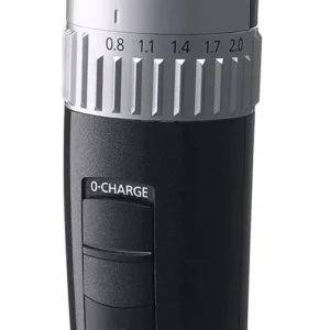 This is a professional Panasonic ER1512 hair clipper made in Japan, featuring X-Taper blades and a high-speed 10,000rpm motor, with multiple comb attachments for cutting lengths from 0.8mm to 15mm and includes a charging stand and additional US plug.