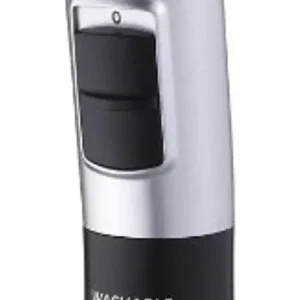The Panasonic ER-GN30-K black nose and ear hair trimmer features a dual-edge blade, ergonomic design and vortex cleaning system for easy wet or dry use.