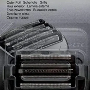 Replacement Panasonic shaver foil compatible with ES-LV97, ES-LV95, ES-LV81, ES-LV67, ES-LV65, and ES-LV61 electric razors, featuring durable Japanese stainless steel blades for a close and comfortable shave.