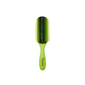 The Pardon My Fro detangling brush gently detangles knots and defines curls on wet or dry curly hair for effortless styling.