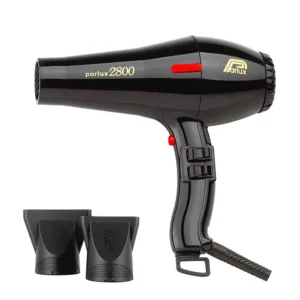The PARLUX 2800 black hair dryer provides a salon finish with 4 temperature and 2 speed settings, a cold shot button, and Thermo-Protect technology.