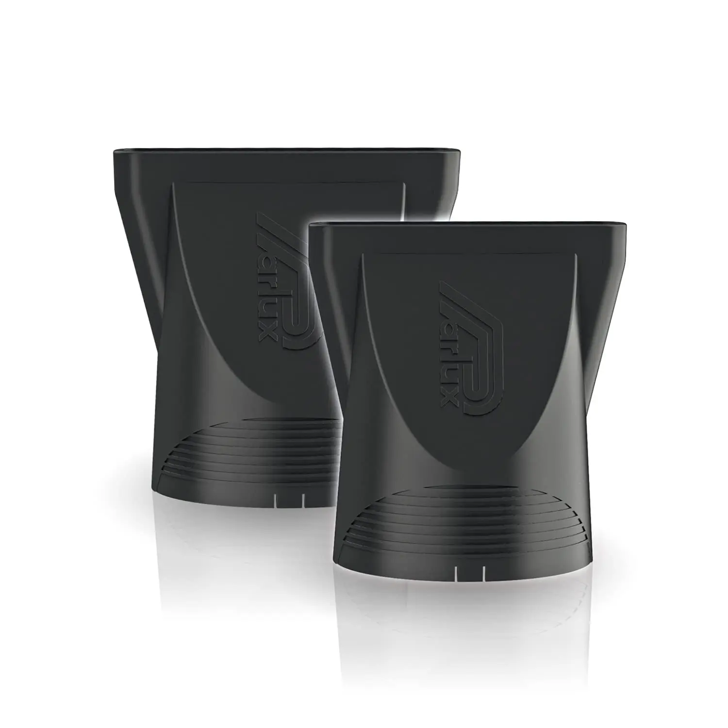 Gold Parlux Advance Light professional hair dryer with ionic ceramic technology, 2200 watts of power, two nozzles, and a nine-foot cable, made in Italy.