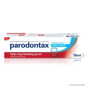Parodontax Extra Fresh toothpaste helps fight plaque and stop bleeding gums for healthy gums and strong teeth.