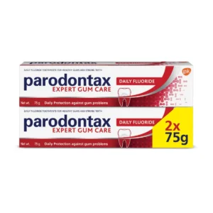 This Parodontax toothpaste is a daily fluoride treatment that helps prevent gum problems by removing plaque, reducing redness, swelling, and bleeding.