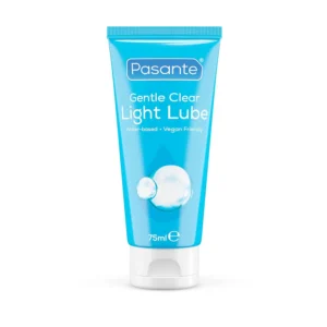 A 75ml bottle of Pasante Gentle Light Lubricant for enhanced comfort and pleasure.
