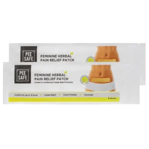 PEESAFE feminine pain relief patches provide natural cramp relief with Ayurvedic ingredients, offering up to 12 hours of comfort with a sleek, easy-to-use design.