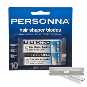 A 60-count pack of Personna hair shaper blades for professional or home use.