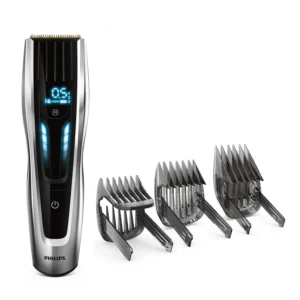 Wireless Philips hair clipper with DualCut technology and adjustable cutting heights.
