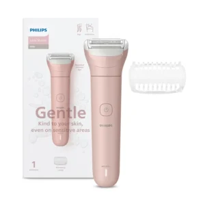 Philips lady shaver BRL128/10 provides a gentle, clean, and irritation-free shave, even on sensitive skin, and can be used wet or dry for convenient hair removal on legs, arms, and underarms.