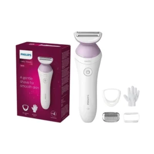 Philips Lady Shaver 6000 provides a close, comfortable shave with its floating foil, rounded trimmer tips, ergonomic design, and wet & dry functionality.
