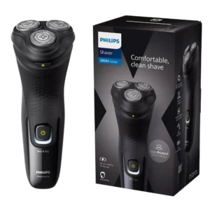 Philips Shaver 3000X electric shaver with ComfortCut blades and pop-up trimmer for a comfortable wet or dry shave.