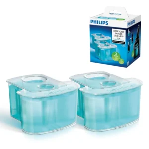 A two-pack of Philips SmartClean Cartridges keeps your electric shaver clean and lubricated for up to 6 months.