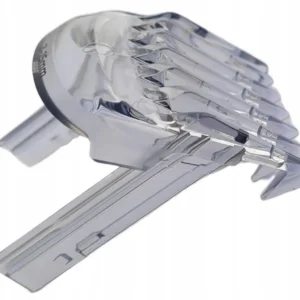Black plastic Philips trimmer comb attachment with a cutting length range of 3 to 15mm, compatible with HC56 and HC76 series trimmers, including models like HC5610 and HC7650, in OEM packaging.