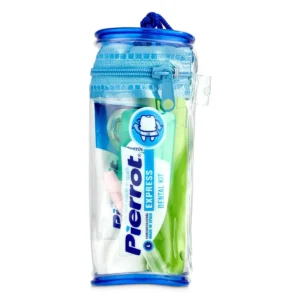 A Pierrot Red Viaje Mini Dental Care Kit for on-the-go dental hygiene.