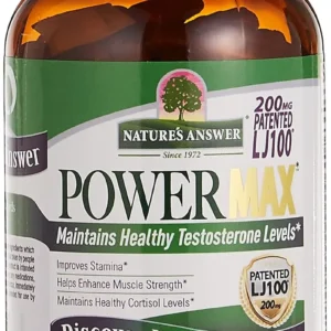 Nature's Answer Power Max capsules help maintain healthy testosterone levels, improve stamina, and enhance muscle strength.