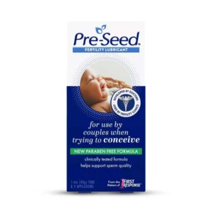 Two boxes of Pre-Seed fertility-friendly lubricant with nine applicators each for comfortable and effective use.
