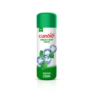 Candid prickly heat powder provides cooling relief from itching and burning sensations, while its anti-bacterial formula protects against prickly heat and rashes.