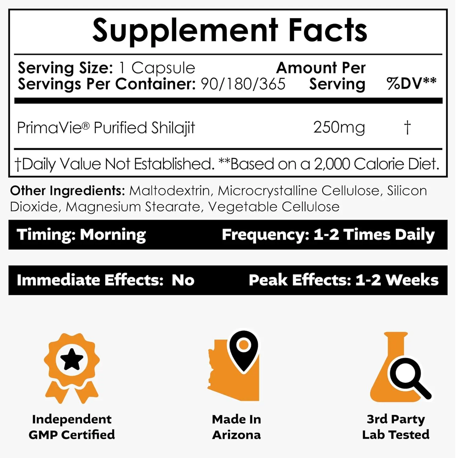 A bottle of PrimaVie Shilajit capsules, an Ayurveda supplement that supports mitochondrial function, boosts energy, and increases exercise endurance.