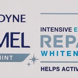 Sensodyne Pronamel Cool Mint toothpaste helps repair weakened enamel, protect against acid wear, and restore natural whiteness while removing stains.
