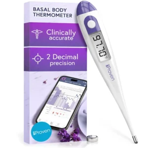 The iProvèn basal body thermometer helps women accurately track ovulation with its high precision readings and quick 60-second results.