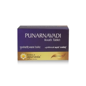 Kerala Ayurveda Punarnavadi Kwath Tablet is a herbal diuretic supplement that helps reduce swelling from water retention and anemia.