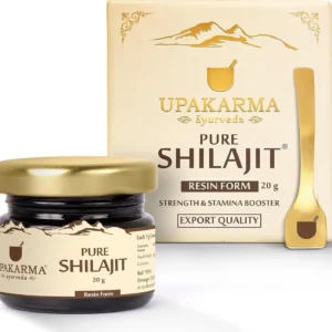 Upakarma Ayurveda pure shilajit resin is a potent Ayurvedic supplement to help increase strength, stamina, and energy levels.