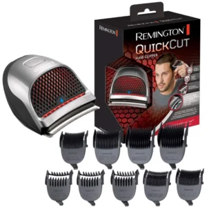 The Remington Quick Cut Hair Clippers feature a curved blade and ergonomic design for a cleaner, more even self-cut.
