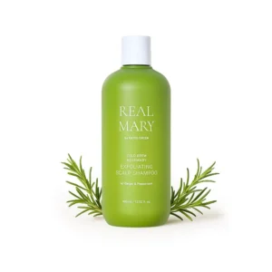 RATED GREEN Real Mary Exfoliating Scalp Shampoo with organic shea butter and lily extract for shiny, soft hair, 400ml.
