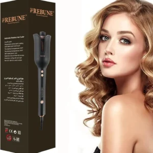 The REBUNE automatic hair curler creates perfect, long-lasting curls with its anti-scald design and ceramic barrel for healthy, shiny hair.