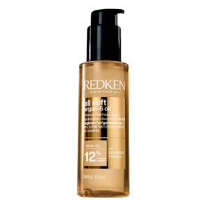 Redken All Soft Argan-6 Oil deeply conditions dry, damaged hair, adding softness and shine thanks to its argan oil-infused formula.
