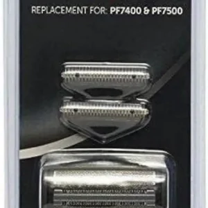 Replacement shaver sheets compatible with Remington PF7400 and PF7500 shaving foils.