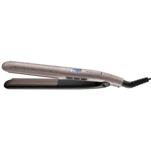 The REMINGTON Wet2Straight Pro straightener features advanced wet-2-straight technology and heats up in 15 seconds, providing fast, frizz-resistant styling on wet or dry hair with digital temperature control.