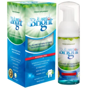 FoamBright retainer cleaner and teeth whitening foam gently cleans and whitens aligners, retainers, dentures, and braces for a brighter, healthier smile.