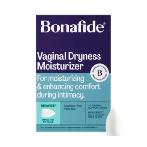 Bonafide Revaree provides hormone-free relief from vaginal dryness with hyaluronic acid, renewing moisture for comfort and intimacy.