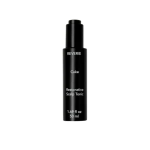 Reverie Cake hair treatment serum restores, smoothes, and protects hair and scalp with apple stem cells and essential oils.