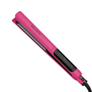 The Revlon Smooth Brilliance 1-inch ceramic flat iron provides smooth gliding and even heat distribution for sleek, frizz-free hair.