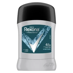 Rexona Men Xtra Cool antiperspirant deodorant stick provides 48-hour sweat and odor protection with MotionSense technology, ensuring you stay fresh and dry all day.