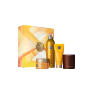 The RITUALS The Ritual of More Gift Set includes four sweet orange and cedar wood scented personal care products in a beautifully designed gift box.