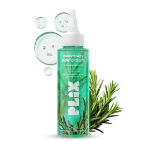 Plix Rosemary Hair Growth Oil nourishes hair follicles, reduces hair fall, and promotes healthy hair growth with Bhringraj and Curry Leaves.